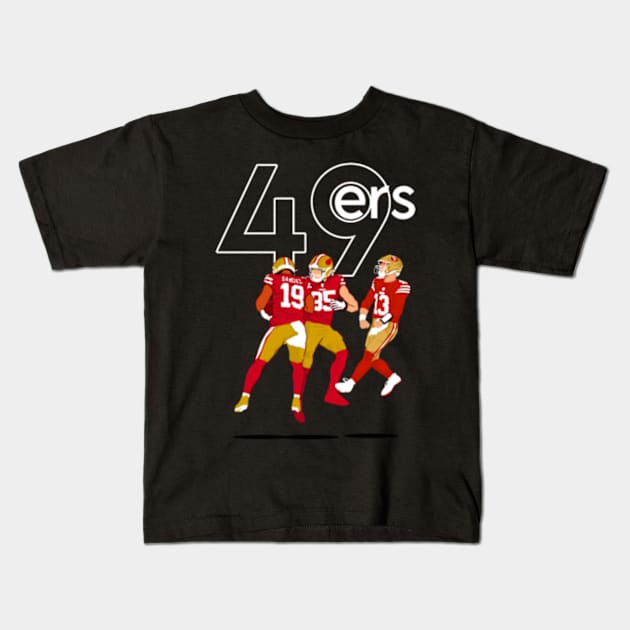 George kittle x Deebo Samuel x Brock Purdy - 49ers Kids T-Shirt by Mic jr